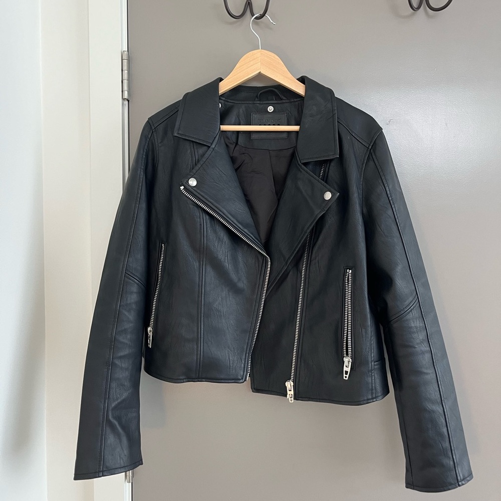 Black Leather Moto Jacket